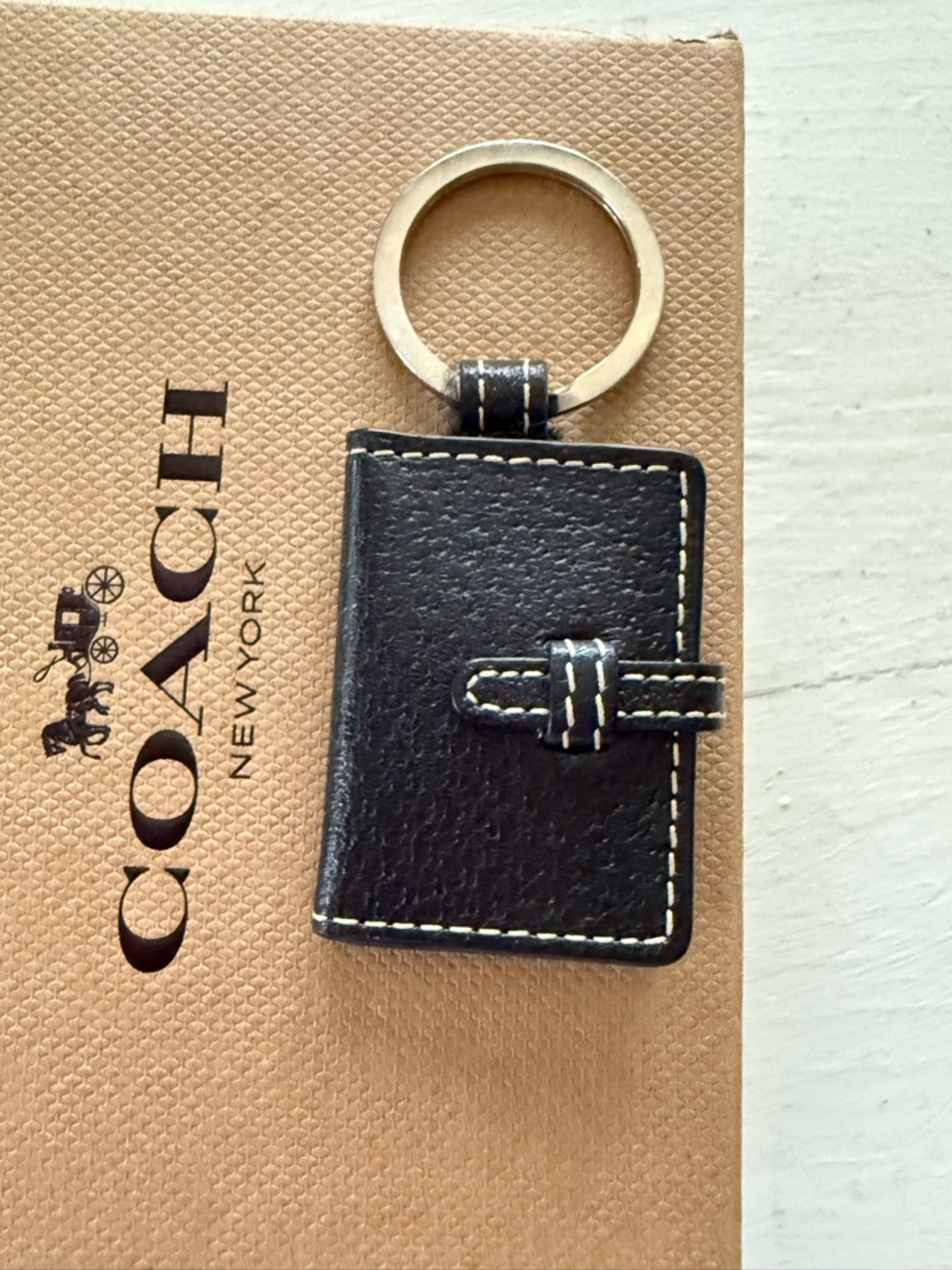 Coach vintage Photo Holder Keychain- Picture Keychain/Bag Charm. So cute & TINY!